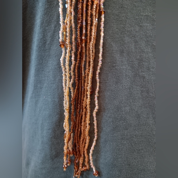 Multi Stranded Intricate Sead Beaded Necklace - Picture 4 of 7